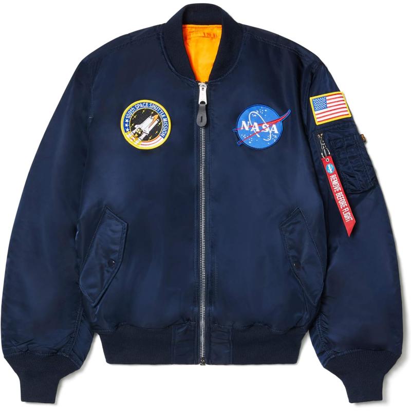 Alpha Industries MA-1 NASA Bomber Flight Jacket – Fighter Pilot Flight ...